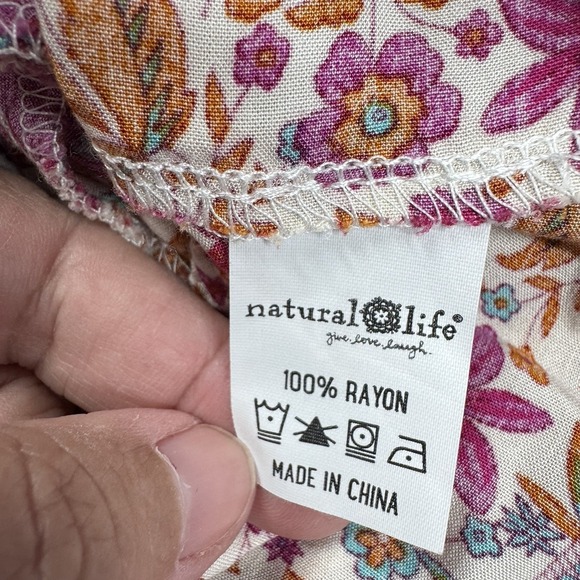 Natural Life Dress Sz 2X Becca Cottagecore Boho Festival Pockets Button XXL - Picture 11 of 12